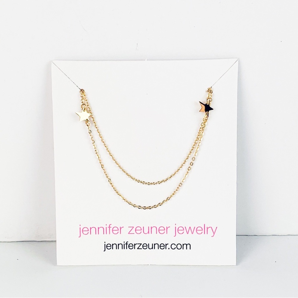 Jennifer Zeuner Gold Jewelry Star Double Necklace - Picture 4 of 8